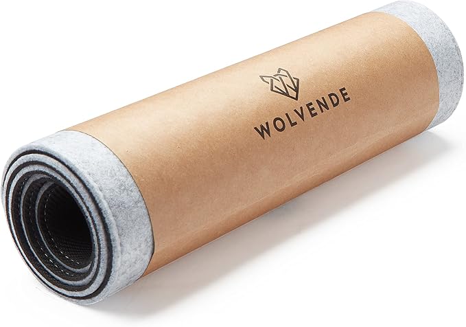 Premium Felt Desk Mat | Large 15.75" x 36" | Multifunctional Desk Pad by Wolvende