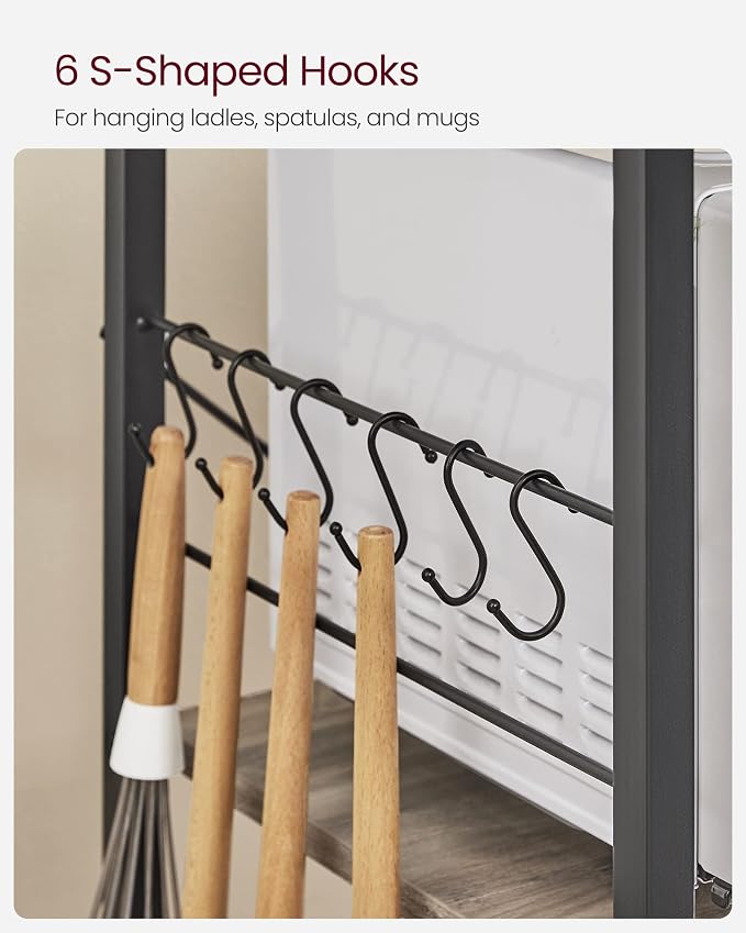 VASAGLE Baker's Rack, Microwave Stand, Kitchen Storage Rack - Image 9