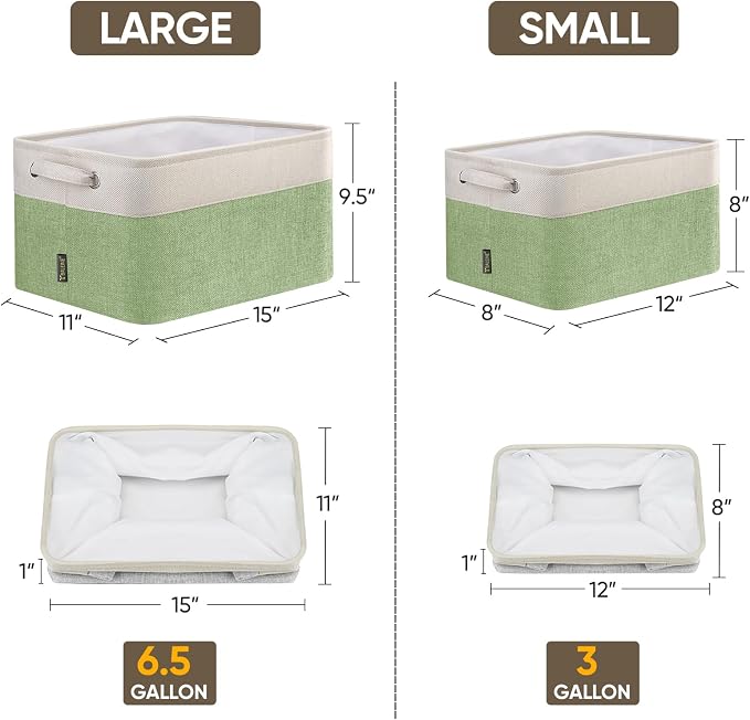 BALEINE 3 Pack Fabric Storage Bins - Image 2