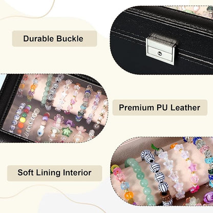 Bracelet Display Stand with Transparent Lid Display Jewelry Storage Box Suitable - Image 3