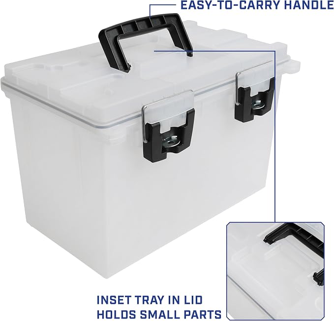 Sheffield XL Ammo Box Made in USA, Stackable Lockable Ammo Storage Box | 2 Pack - Image 7