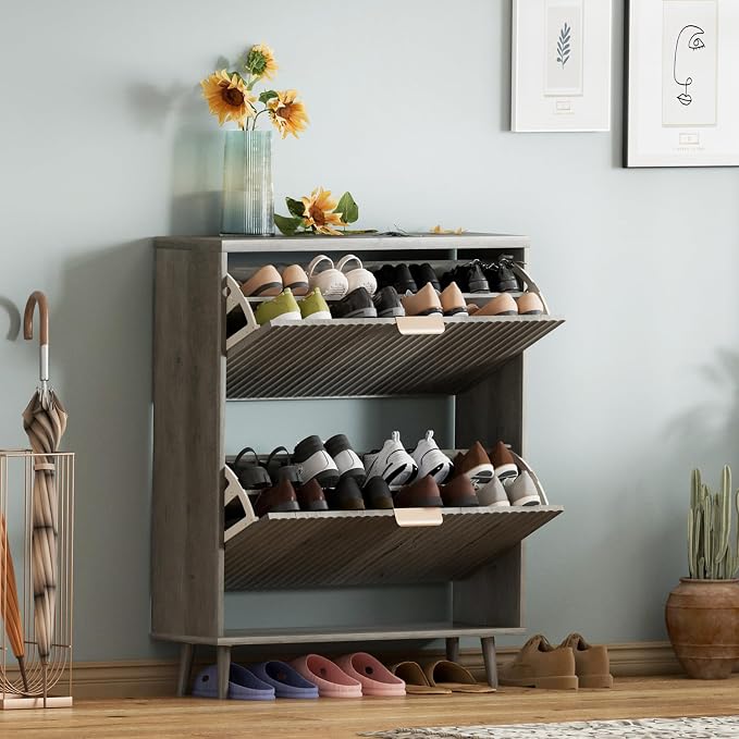 Shoe Cabinet Storage, Modern Freestanding Organizer - Image 6