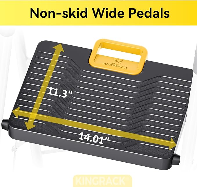 KINGRACK 4 Step Folding Ladder, 800lbs Capacity Step Stool - Image 2