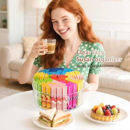Rotating Drink Mix Organizer, Water Packet, Water Flavor Packet, Divided Drink - Image 5
