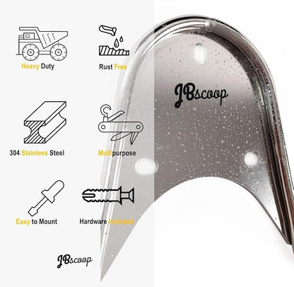 JBscoop Garden Hose Holder Stainless Steel Small Wall Mount Garden Hose Hook - Image 5