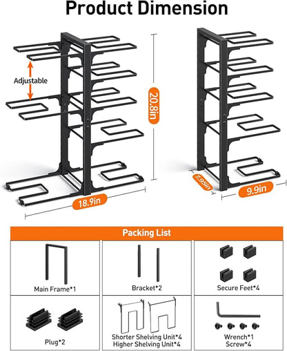 ORDORA Pots and Pans Organizer: under Cabinet, 20.8" Height Heavy Duty 120LBS - Image 3