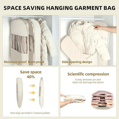 3 Packs Space Saving Garment Bag - Image 3