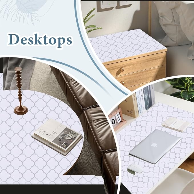 Shelf Liners for Kitchen Cabinets 12in x 20FT Non Adhesive Drawer Liner Silver - Image 7