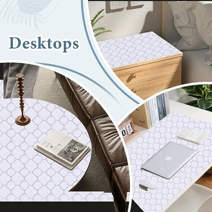 Shelf Liners for Kitchen Cabinets 12in x 20FT Non Adhesive Drawer Liner Silver - Image 7