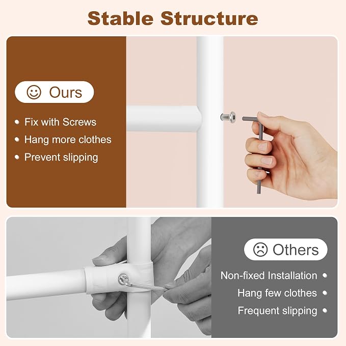 Hoctieon Double Rod Clothes Racks - Image 3
