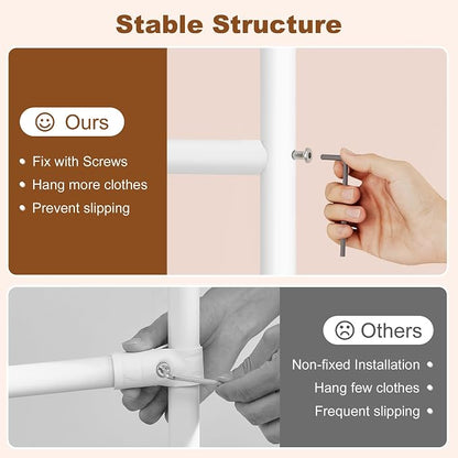 Hoctieon Double Rod Clothes Racks - Image 3