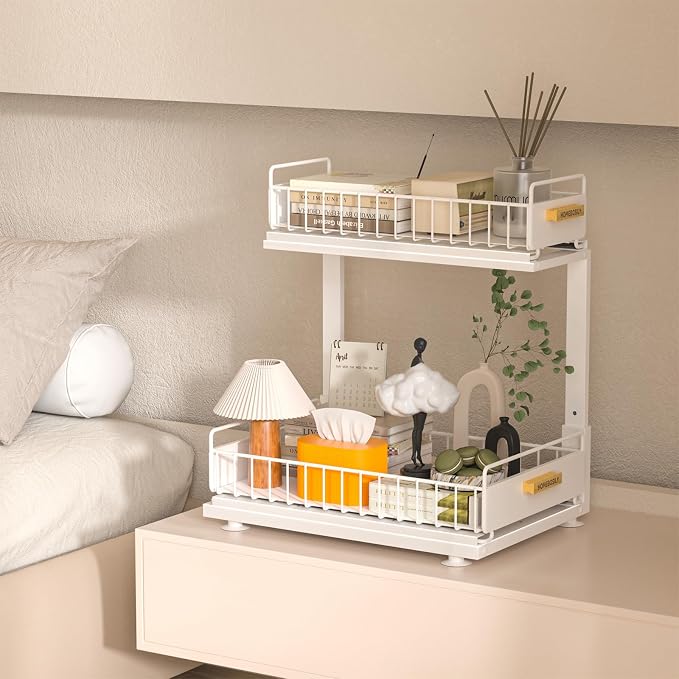 Under Sink Organizer Kitchen, Pull Out Cabinet Organizer 2 Tier Slide Out Sink - Image 5