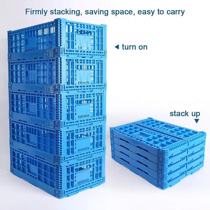 Collapsible Storage Bin Containe，52 Liter Transfer box, crate Transit storage - Image 5