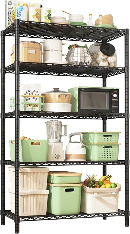 Storage Shelves, 5-Tier Adjustable Metal Industrial Utility Shelf Rack by Unknown