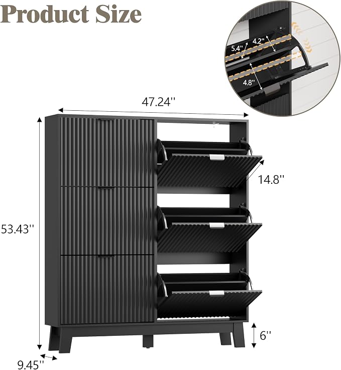 HUANLEGO Shoe Cabinet Storage for Entryway - Image 2