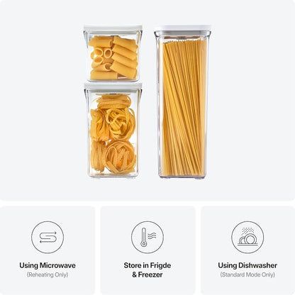 VAKUEN Premium Airtight Food Storage Containers, Square-S 3PC-SET, Smart - Image 4