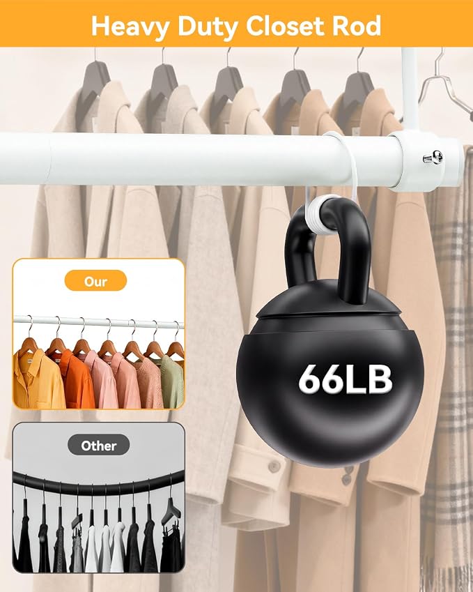 Supforce Ceiling Mounted Closet Rods - Image 5