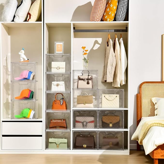 Purse Organizer for Closet, Purse Storage Box - Image 6