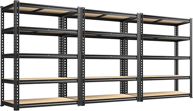 72.12" H Garage Shelving, Storage Shelves Load 2100LBS, 5-Tier Adjustable by Durayloly