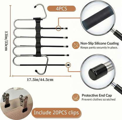 Pants Hangers Space Saving, 5 Tier Jeans Hanger - Image 6