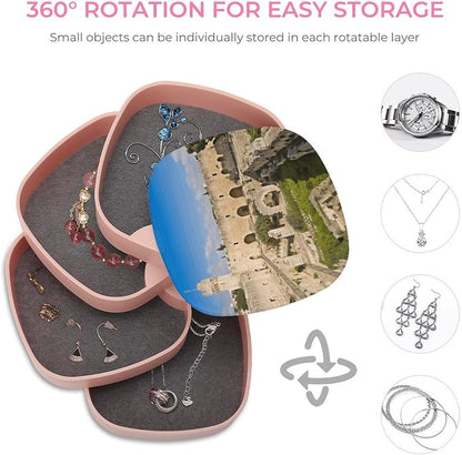 Israel at The Tower of David Rotating Jewelry Organizer Box 4-Layer 360° - Image 4