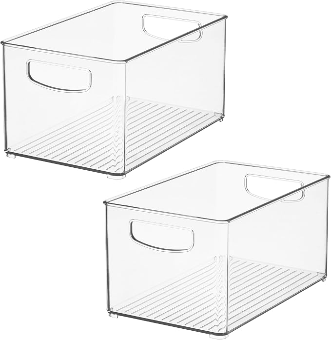iDesign Stackable Clear Plastic Bin, - Image 9