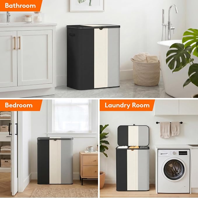 Lifewit 185L 3 Section Laundry Hamper - Image 8