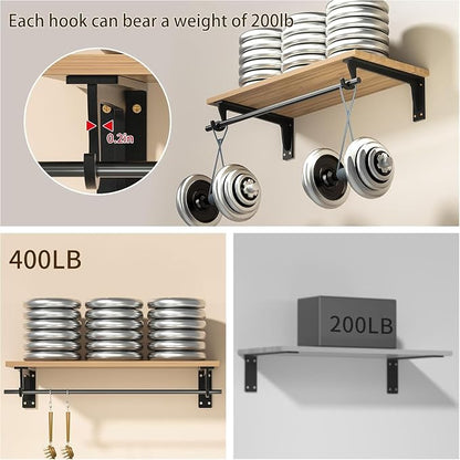13.5x5.6inch Closet Rod Bracket Heavy Duty Support 400 lbs | Sturdiness Wall - Image 5