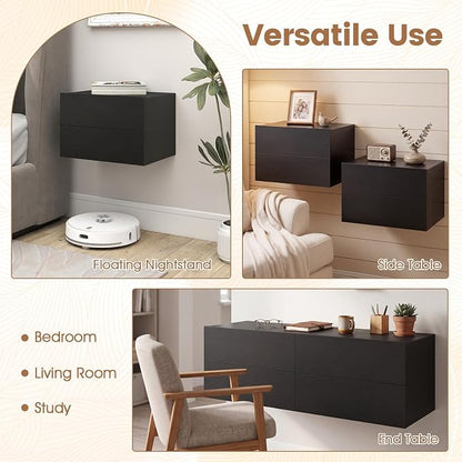 KOMFOTT Floating Nightstand, Wall Mounted Night Stand - Image 8
