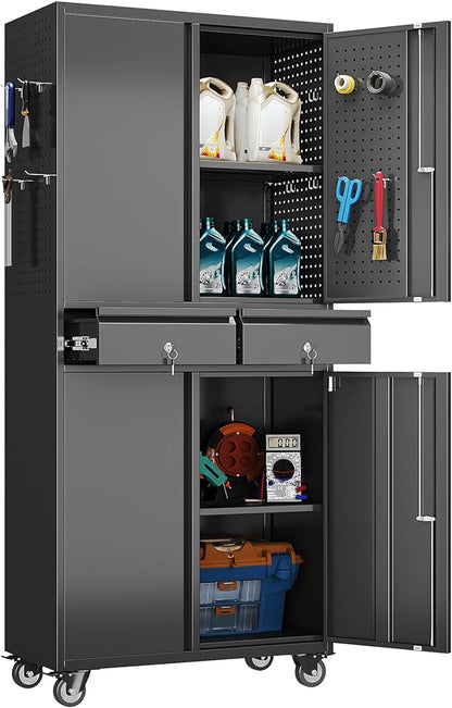 SUXXAN 71" Metal Garage Storage Cabinet by SUXXANFurniture