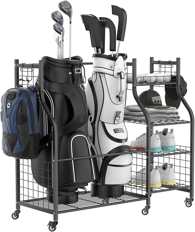 WALMANN Garage Golf Bag Storage Organizer Stand, Extra Large Golf Bag Stand by WALMANN