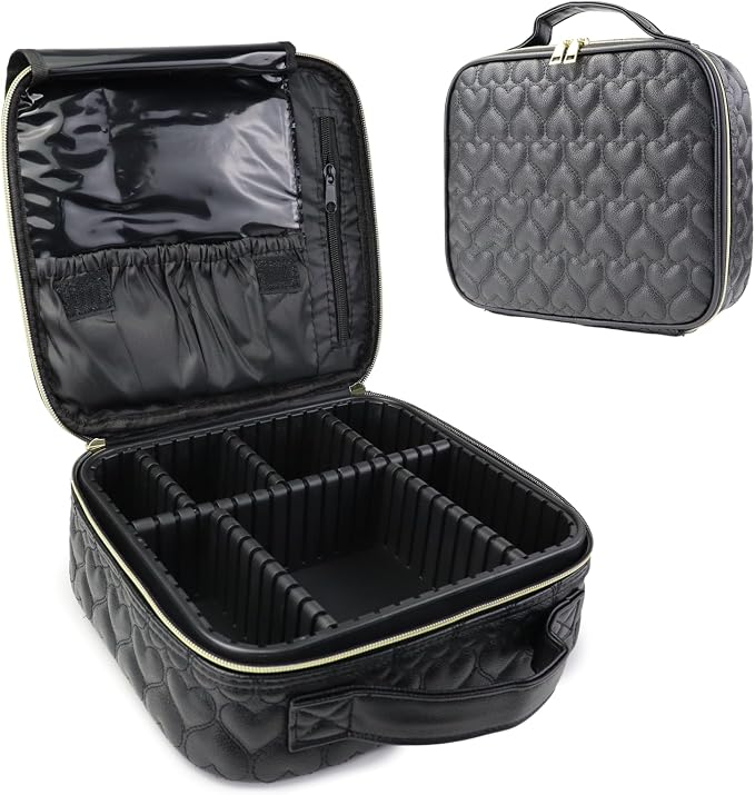 Travel Makeup Bag Makeup Cosmetic Train Case Organizer Portable Storage Bag by SLUMAZI
