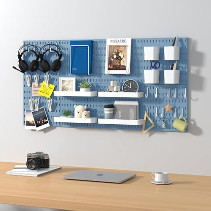 Pegboard Combination Kit, 8 Peg Boards and 30 Accessories Modular Hanging Black - Image 2