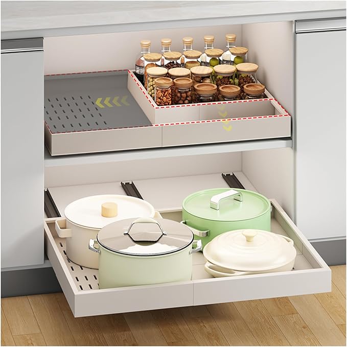 Pull out Cabinet Organizer, Width and Depth Expandable by Fokyfok