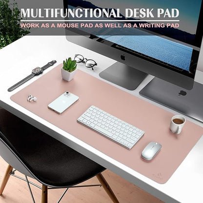 K KNODEL Large Office Leather Desk Mat, Mouse and Keyboard Pad, Computer and - Image 2