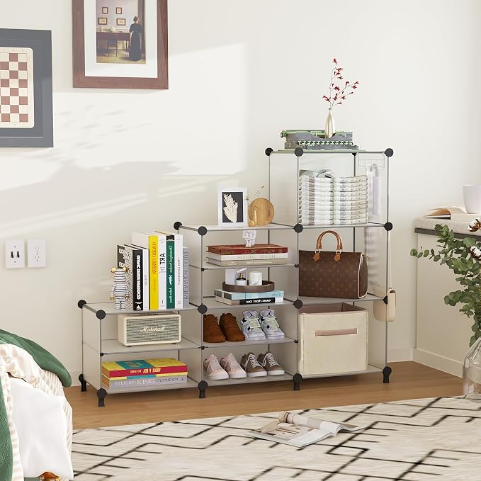 AWTATOS 6 Cube Closet Organizer Storage Shelves, Translucent | Portable Closet - Image 4