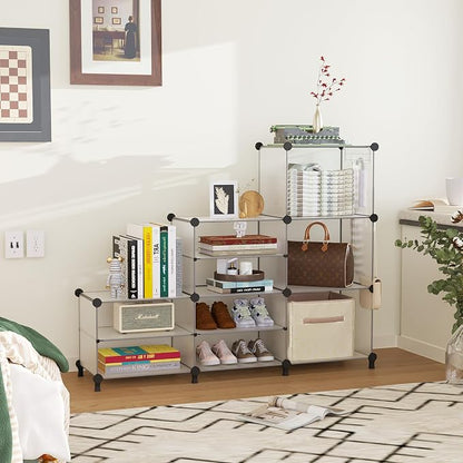 AWTATOS 6 Cube Closet Organizer Storage Shelves, Translucent | Portable Closet - Image 4
