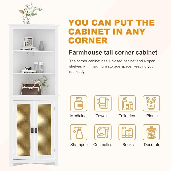 64 inch Farmhouse Corner Cabinet - Image 7