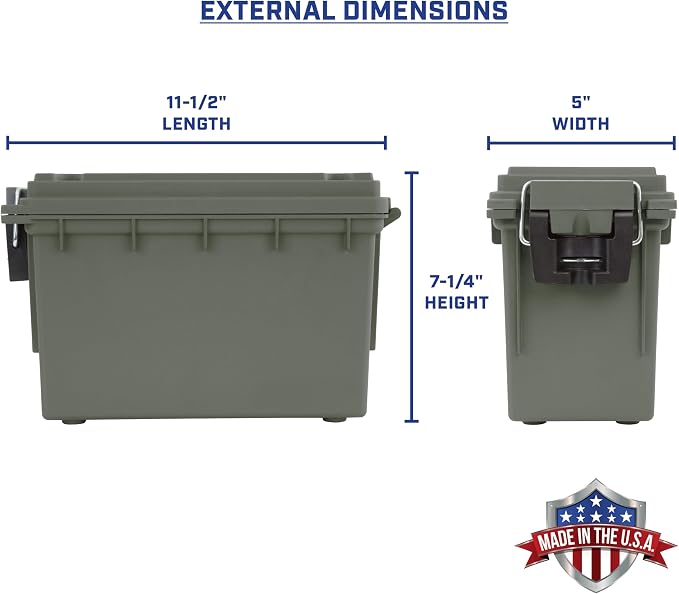 Sheffield 12626 Ammo Storage Box, Stackable .30 Cal Field Boxes, Water and Dust - Image 2