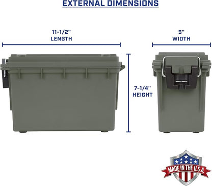Sheffield 12626 Ammo Storage Box, Stackable .30 Cal Field Boxes, Water and Dust - Image 2