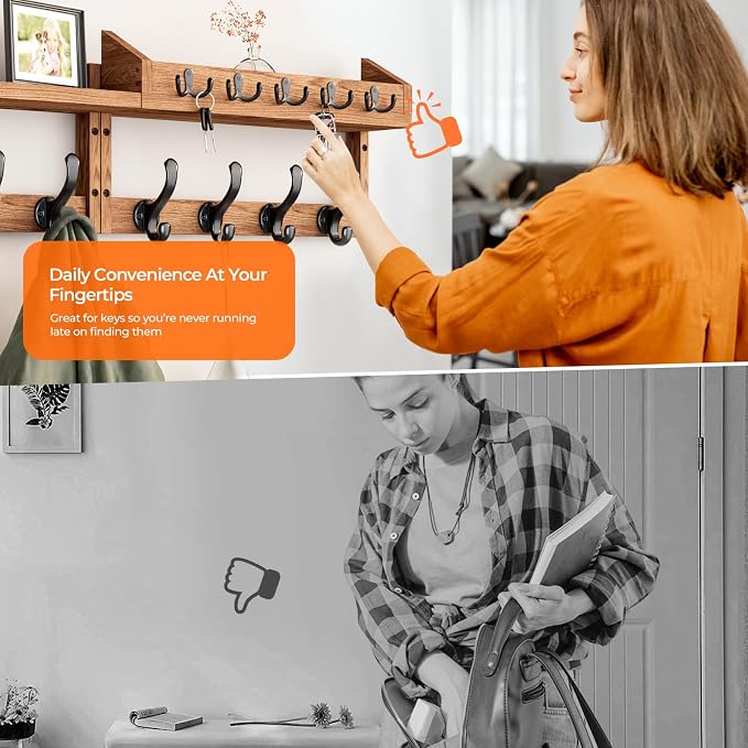Evermagin 35" Coat Rack Wall Mount - Image 7