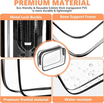 AURUZA Clear Makeup Bag, Portable Travel Toiletry Bags - Image 4