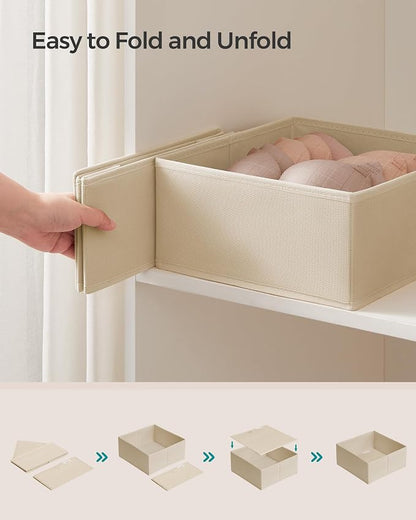 SONGMICS Drawer Organizer, Dresser Drawer Organizers, Foldable Fabric Storage - Image 6