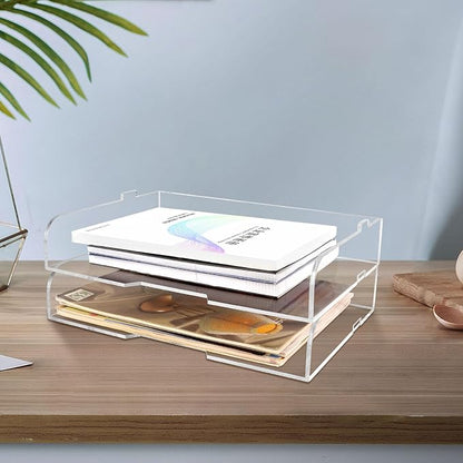 2 Pack- Stackable Paper Letter Tray, or Workspace by WYFHLPMMA