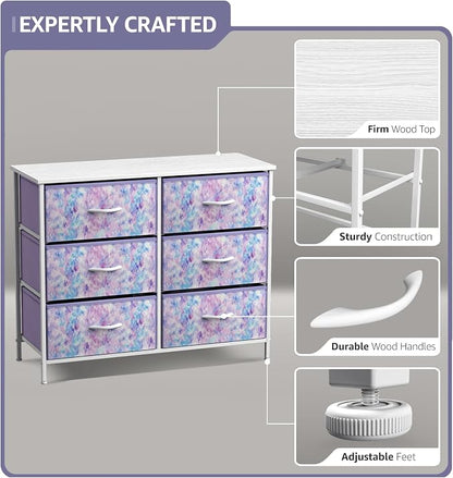 Sorbus Kids Dresser with 6 Drawers - Image 4