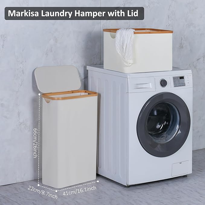 Slim Laundry Hamper, Narrow laundry Hamper - Image 3