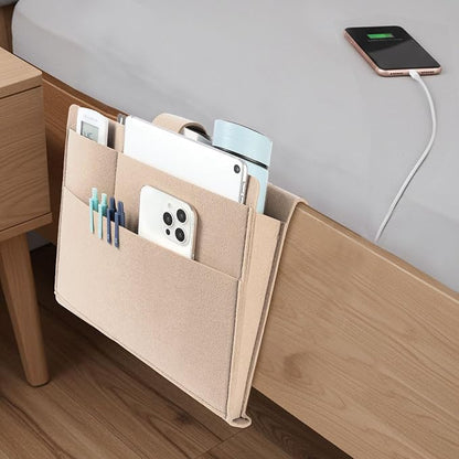 Seefoo Bedside Caddy, Large Bed Caddy Organizer - Image 2