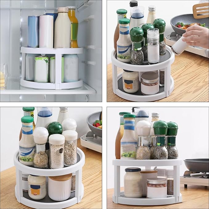 ARTIBETTER Rotating Double-tier Spice Rack Organizer - Image 7