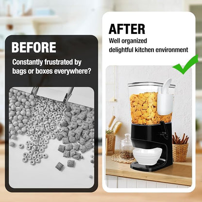 Cereal Dispenser Countertop Wath Bowls and Spoons Cereal Containers Storage - Image 3