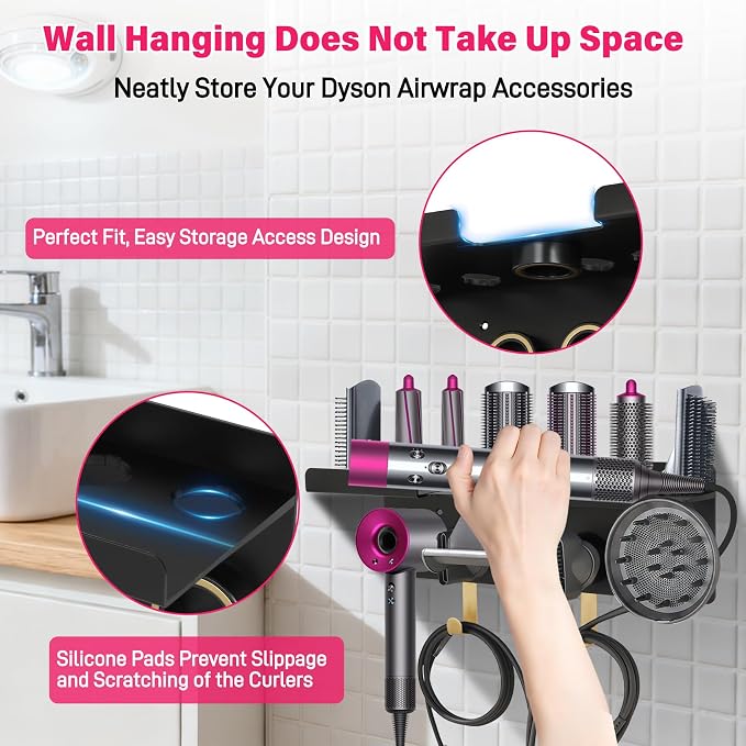 Wall Mount Hair Holder Compatible - Image 3